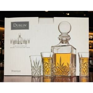 Dublin Collection 7‑Piece Crystal Spirits Decanter Set by Shannon Godinger
